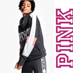 Victoria's Secret PINK Black and White Hoodie Size M